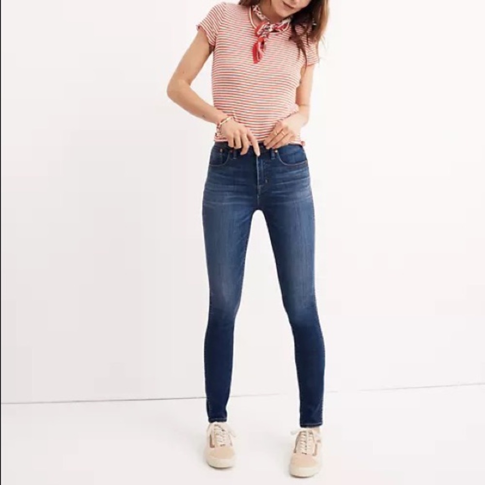 Madewell 10" High-Rise Skinny Jeans in Danny Wash: TENCEL™ Denim Edition Size 26